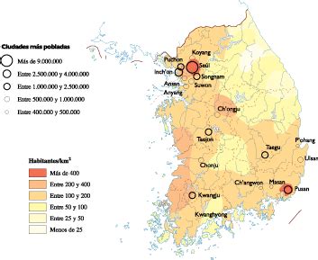 South Korea Population map | Vector maps