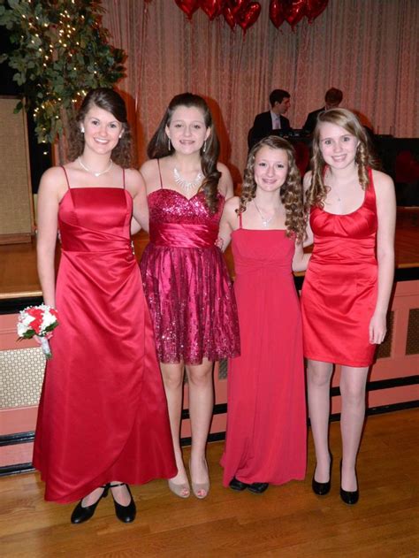 Ladies in red! 8th grade | Formal dresses near me, 8th grade formal ...