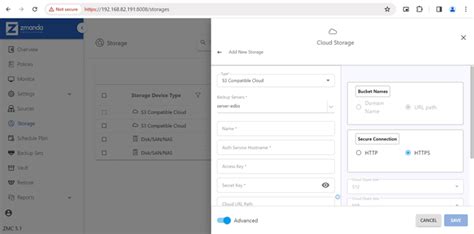 How to create a Minio Storage