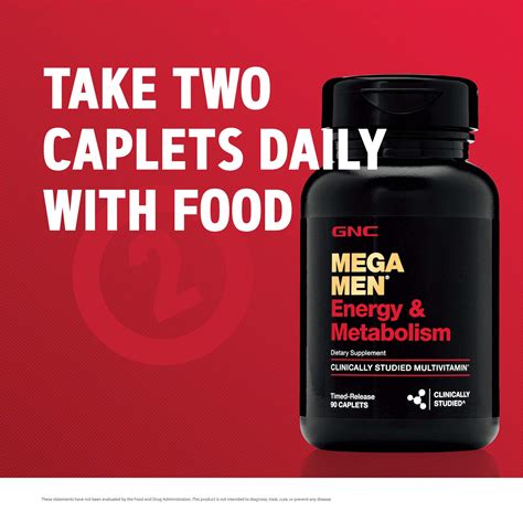 GNC Mega Men Energy and Metabolism Multivitamin for Men, 180 Count, for Increased Energy ...