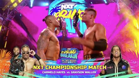 NXT Championship Match Set For 4/25 WWE NXT Spring Breakin'