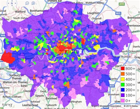 Heat map of London crime