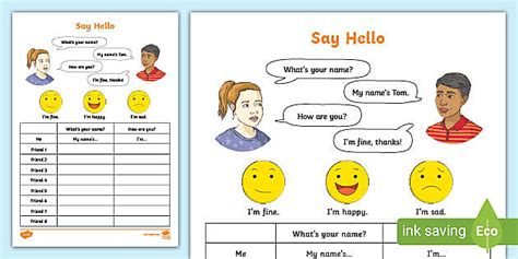 👉 Resource for ESOL students- Greetings Worksheet