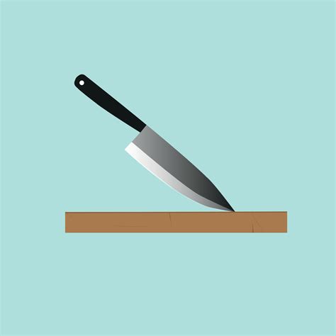 kitchen knife vector with the cutting board 8616974 Vector Art at Vecteezy