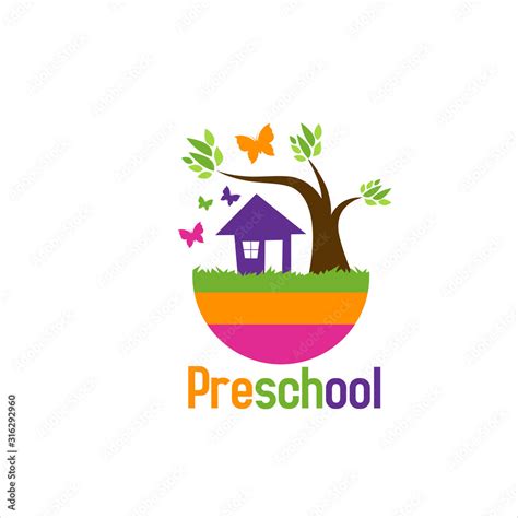 Preschool Logo Design Stock Images Stock Vector | Adobe Stock