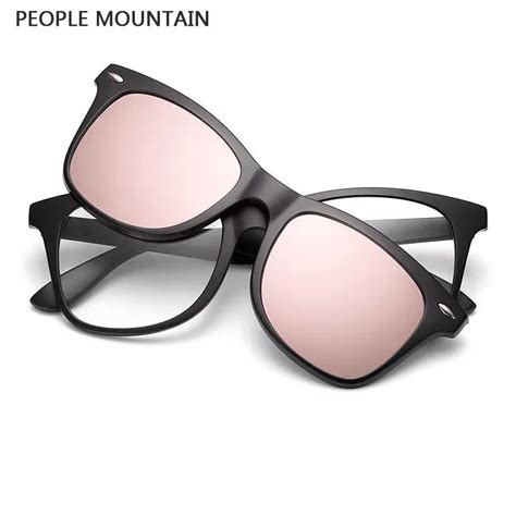 Ultra light 2 In 1 Polarized Magnetic Clip On Sunglasses Over Prescription Glasses Men Women Fit ...