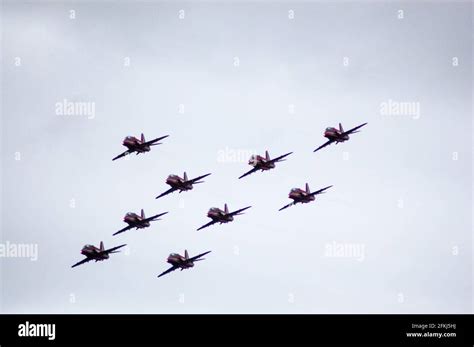 Red Arrows display team Stock Photo - Alamy