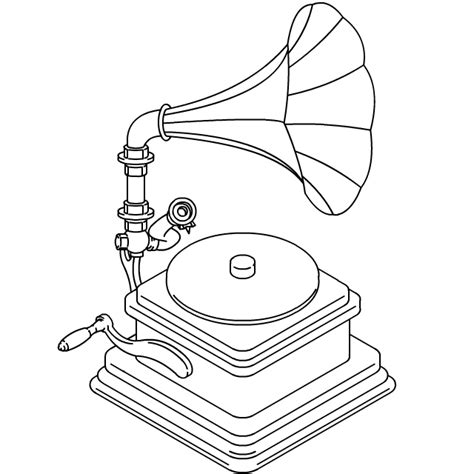 Gramophone Drawing at GetDrawings | Free download