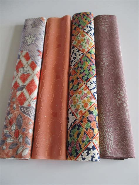 Japanese Silk Kimono Fabric Japanese Kimono Fabric Silk Vintage Pattern ...