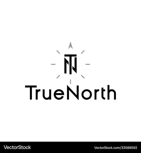 True north compass logo idea Royalty Free Vector Image