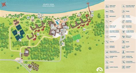 Club Med Turkoise map - Travel resort maps