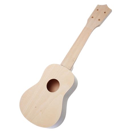 21 Inch Basswood Ukulele DIY Kit Handwork Support Painting Ukulele with Accessories