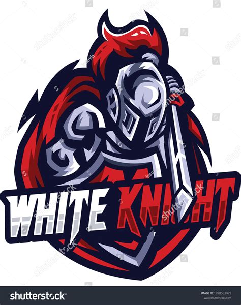 White Knight Mascot Logo Concept Idea Stock Vector (Royalty Free) 1998583973 | Shutterstock