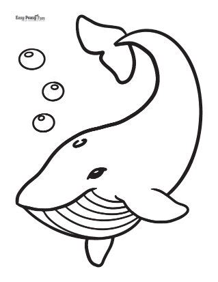 Whale Coloring Pages - 30 Printable Sheets - Easy Peasy and Fun