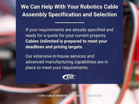 Robotic Cable Assembly Manufacturing—Insight Into Applications and Requirements - Cables ...