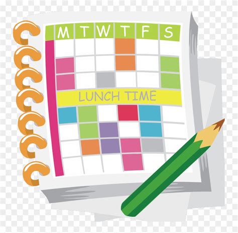 Free Content Schedule School Timetable Clip Art - Organized Schedule - Free Transparent PNG ...