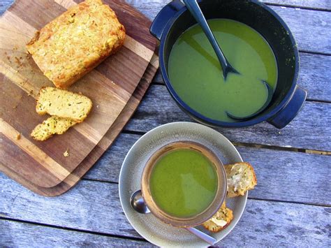 Toast: Around My French Table: Cheating-on-Winter Pea Soup & Savoury Cheese & Chive Bread