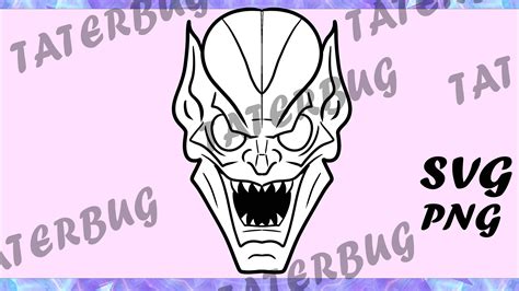 Green Goblin Mask SVG and PNG Files - Etsy UK