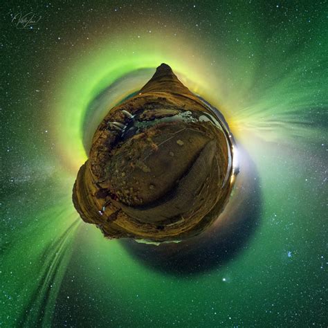 APOD: 2023 November 25 - Little Planet Aurora