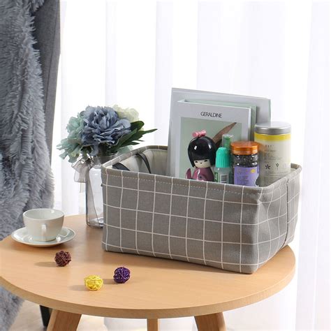 PiccoCasa Home Fabric Storage Bins Closet Organizer Box, Medium Gray ...