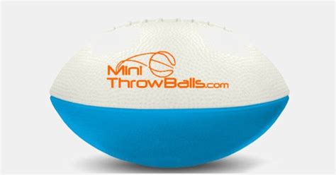 Foam Footballs Nerf - 8" Long (10" Arc Length) - White Top with your logo | MiniThrowBalls.com