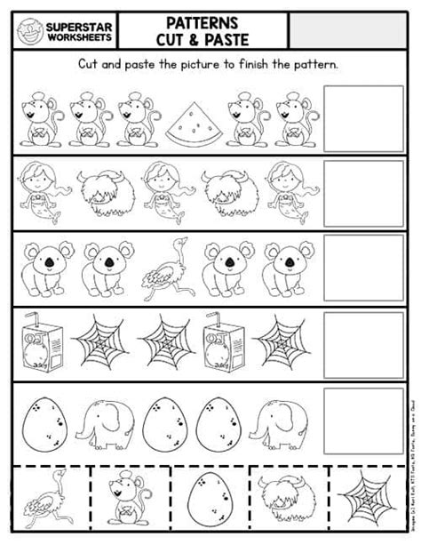 free printable cut and paste math worksheets printable templates - cut ...