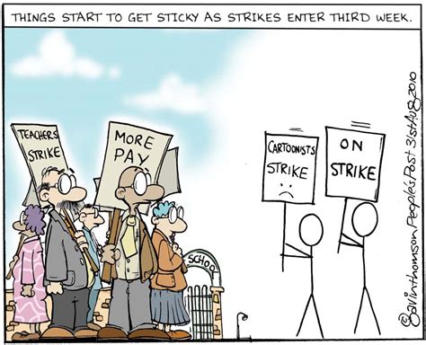 people's post cartoons: cartoonist strike