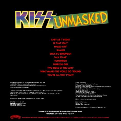 KISS UNMASKED ALBUM