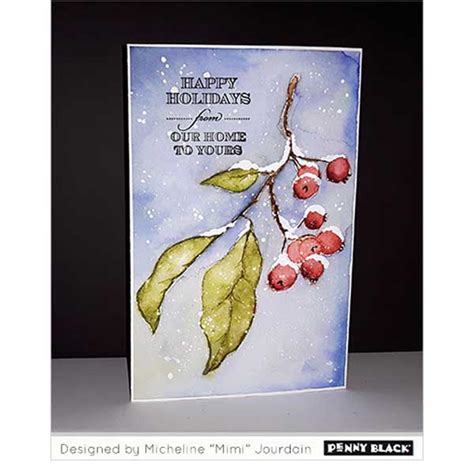 Penny Black Christmas Berries Cling Stamp – The Foiled Fox