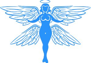 Angel wings silhouette - Free Vector Silhouettes | Creazilla