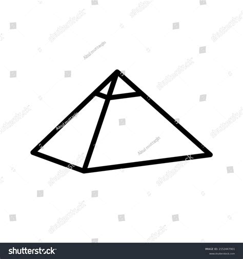 Pyramid Chart Line Icon Vector Illustration Stock Vector (Royalty Free ...