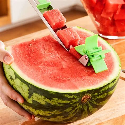 Watermelon Slicer Cutter Stainless Steel Windmill Cut Watermelon Artifact Fruit Cutter Kitchen ...