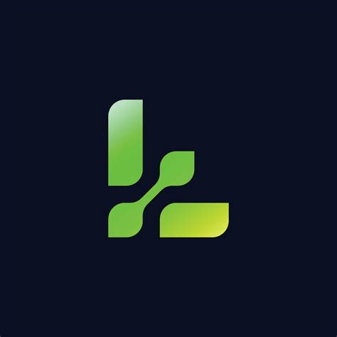 a green letter l logo on a black background 35916247 Vector Art at Vecteezy