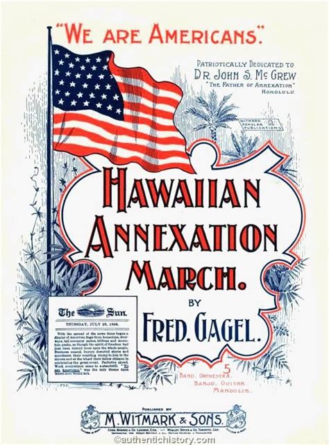 Sheet Music: Hawaiian Annexation March (1898)