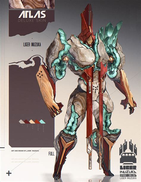 ArtStation - Warframe: Atlas Deluxe Skin Contract Concept Art, Liger Inuzuka | Warframe art ...