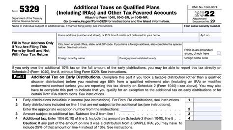 IRS Form 5329 walkthrough (Additional Taxes on Qualified Plans and Other Tax-Favored Accounts ...