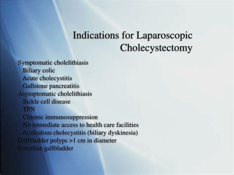 PPT - Complications of Laparoscopic Cholecystectomy PowerPoint Presentation - ID:350960