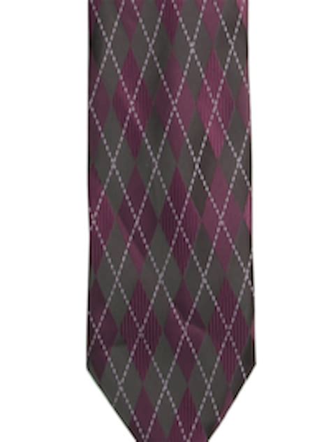 Buy Calvadoss Men Purple & Black Checked Broad Tie - Ties for Men ...