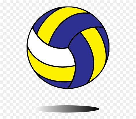 Volleyball Yellow Clipart Hd PNG, Blue Yellow White Volleyball - Clip ...