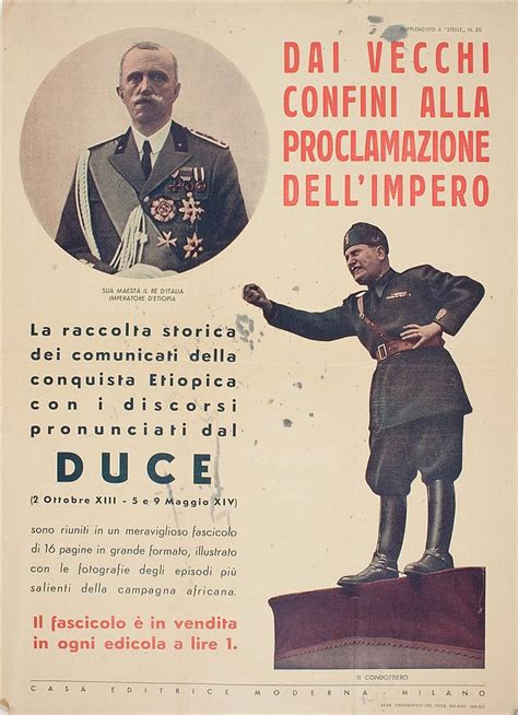 Lot - BENITO MUSSOLINI PROPAGANDA POSTER