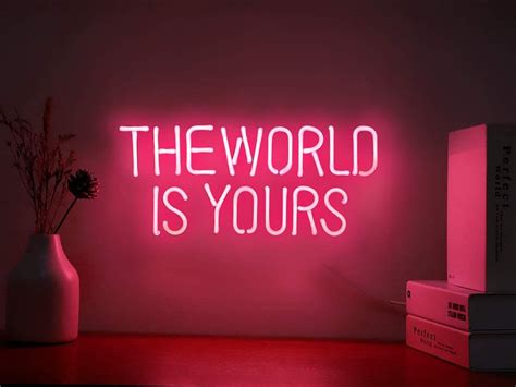 2021 The World Is Yours Neon Signs For Wall Bedroom Room Decor Party ...