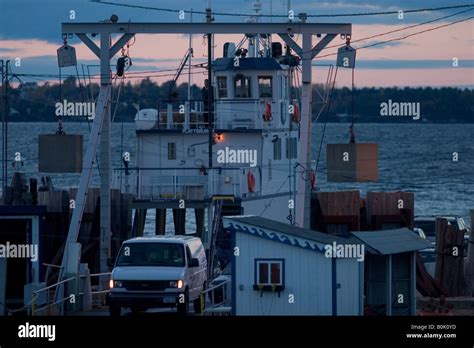 Grand Isle VT ferry going to Plattsburgh NY on Lake Champlain Stock ...