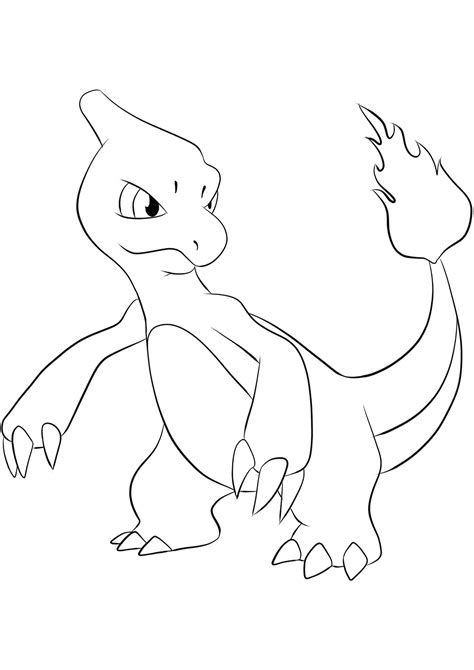 Charmeleon (No.05) : Pokemon (Generation I) - Pokemon Coloring Pages ...