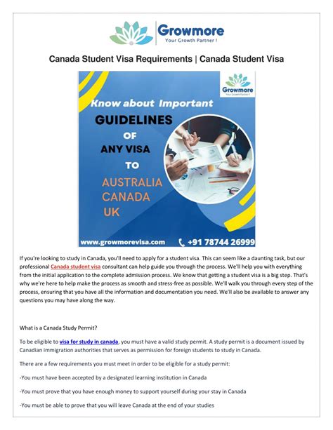 PPT - Canada Student Visa Requirements Canada Student Visa PowerPoint ...