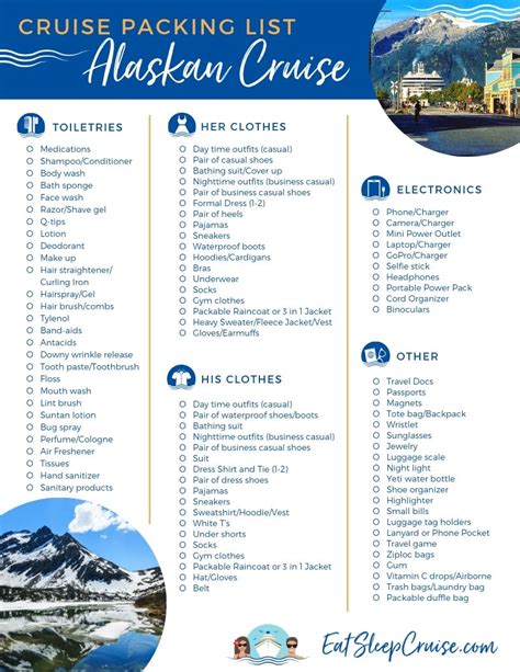 Complete Alaska Cruise Packing List (2024) | Alaska cruise packing, Alaska cruise packing list ...