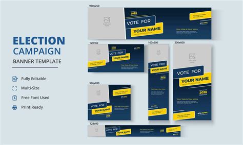 Election Campaign Banner Template, Political Campaign Banner Template ...