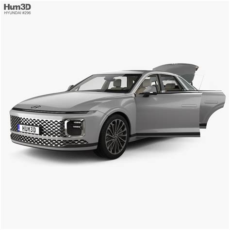 Hyundai Grandeur with HQ interior 2023 3D model - Vehicles on Hum3D