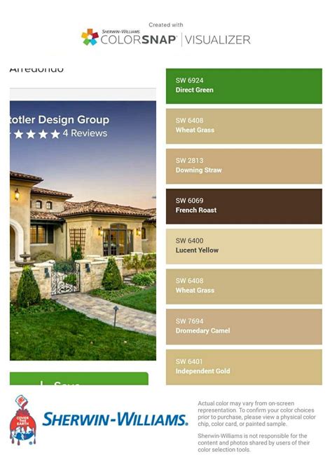 I just created this color palette with the Sherwin-Williams ColorSnap ...