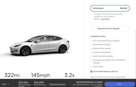 Tesla bakes in Model 3 Performance Upgrade Package, doing away with ...