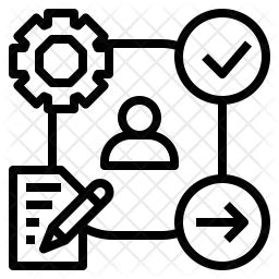 PDCA Icon - Download in Line Style